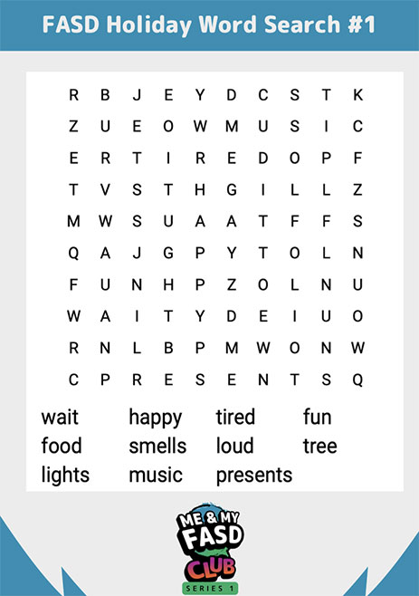 FASD holiday word search 1