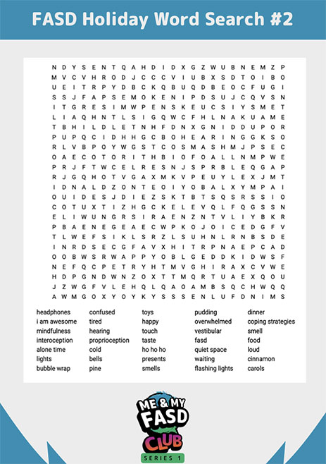 FASD holiday word search 2
