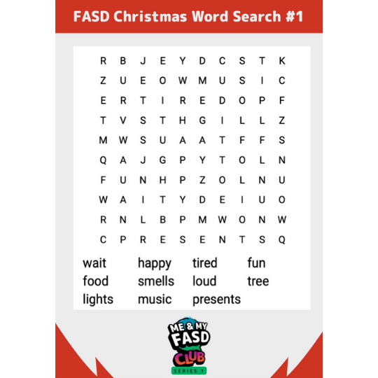FASD Christmas Word Search 01